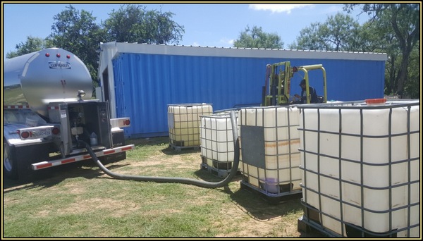 Bulk Liquid Sugar Totes Staged For Commercial Honey Bee Feeding